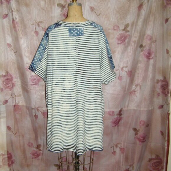 NWOT XS Free People We The Free Oversized fit True Blue Tee Tunic Top - Picture 10 of 11